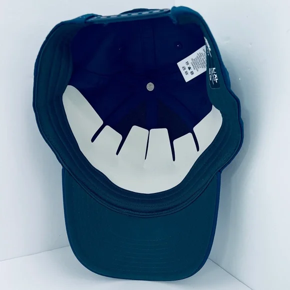 NIKE HAT/CAP UNISEX, NAVY BLUE COLOR, UNISEX, ADJ STRAP, WHITE LOGO EMBROIDERED - Picture 5 of 13